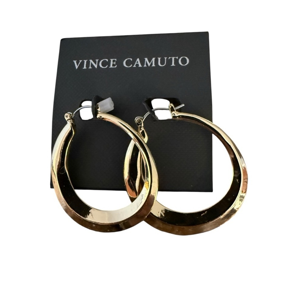 Vince Camuto Shiny Gold Statement Earrings